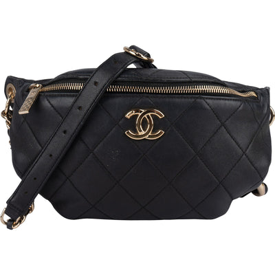 Chanel Quilted Lambskin CC Crossbody Waist Bumbag