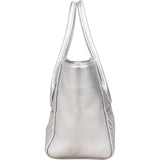 Miu Miu Metallic Leather Quilted Tote Handbag