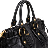 Miu Miu Vitello Lux Gathered Handbag