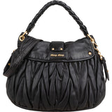 Miu Miu Matelassé Nappa Leather Hobo Handbag