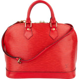Louis Vuitton Red Epi Leather Alma PM Handbag