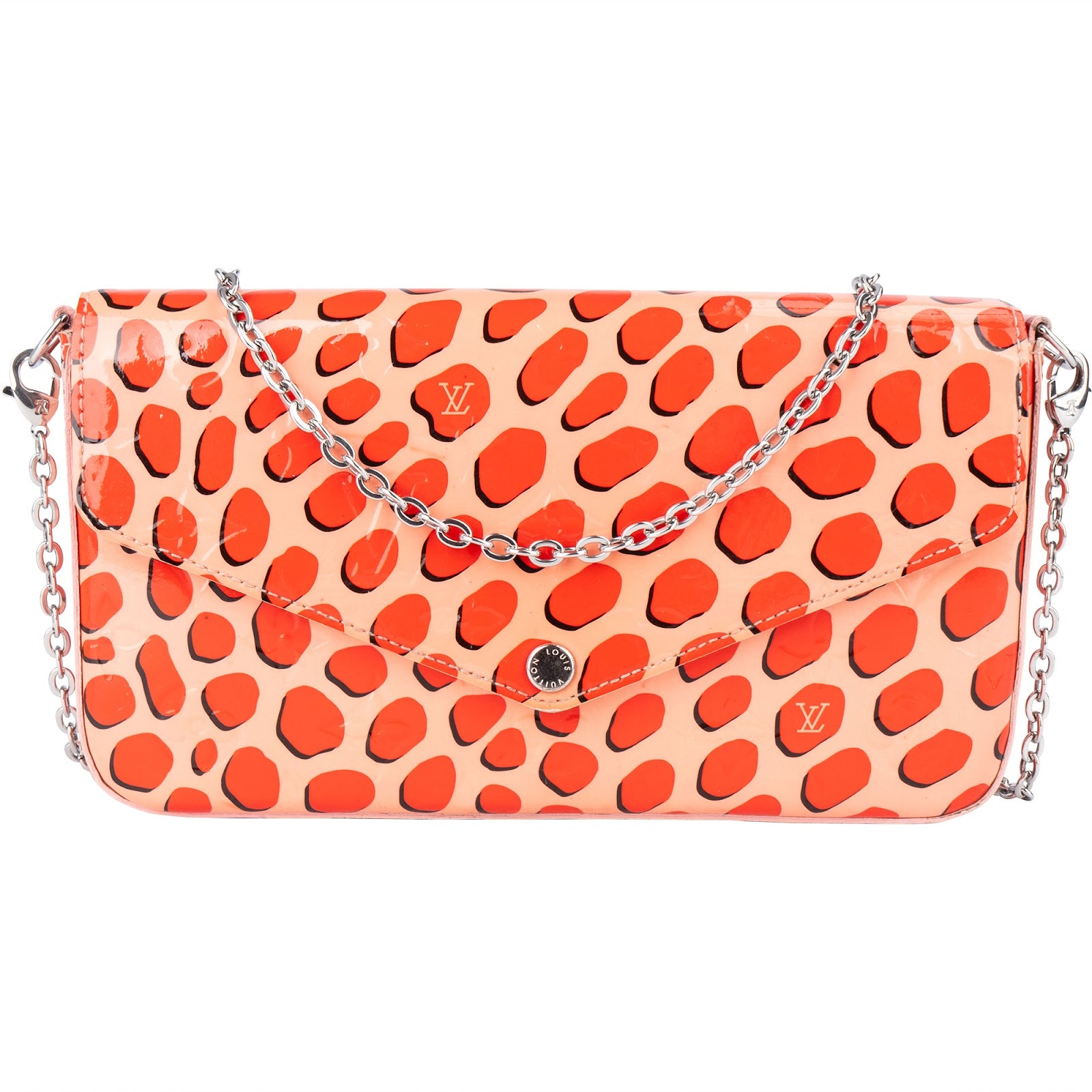 Louis Vuitton Limited Monogram Vernis Jungle Dots Felicie Crossbody Bag - vintageandkickz