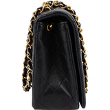 Chanel Quilted Lambskin 24K Gold Single Flap Crossbody Bag