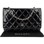 Chanel Quilted Patent Leather Wallet On Chain Crossbody Bag - vintageandkickz