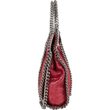 Stella McCartney Metallic Shaggy Mini Falabella Fold Over Tote Crossbody Handbag
