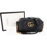 Gucci Matelassé Leather GG Marmont Camera Crossbody Bag
