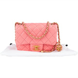 Chanel Quilted Lambskin Mini Rectangular Single Flap Adjustable Crossbody Bag - vintageandkickz