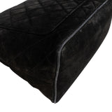 Chanel Quilted Suede Medallion Handbag