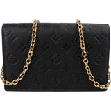 Louis Vuitton Noir Leather Empreinte Monogram Vavin Chain Crossbody Bag