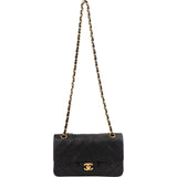 Chanel Quilted Lambskin 24K Gold Small Double Flap Shoulder Bag