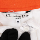 Christian Dior White Cotton CD Sports Women Polo T Shirt (M)