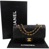 Chanel Quilted Lambskin 24K Gold Small Double Flap Shoulder Bag