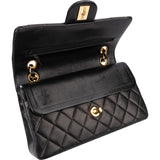 Chanel Quilted Lambskin 24K Gold Small Double Flap Shoulder Bag