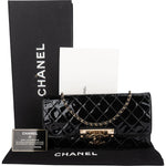 Chanel Quilted Patent Leather CC Crossbody Bag - vintageandkickz