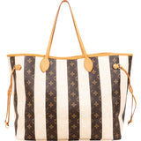Louis Vuitton Striped Canvas Monogram Rayures Neverfull GM Shoulder Bag
