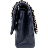 Chanel Quilted Caviar Leather Medium Gold Double Flap Shoulder Bag