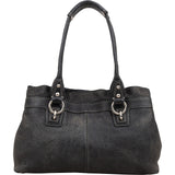 Coach Pebbled Leather Zoe Carryall Shoulder Bag