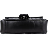 Gucci Matelassé Leather GG Black Marmont Mini Shoulder Crossbody Bag