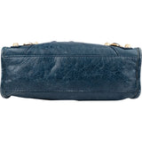 Balenciaga Blue Leather Mini City Handbag