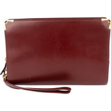 Cartier Bordeaux Leather Clutch