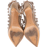 Valentino Garavani Bicolor Leather Rockstud T-Strap Pumps (36 1/2)