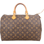 Louis Vuitton Monogram Canvas Speedy 35 Handbag - vintageandkickz