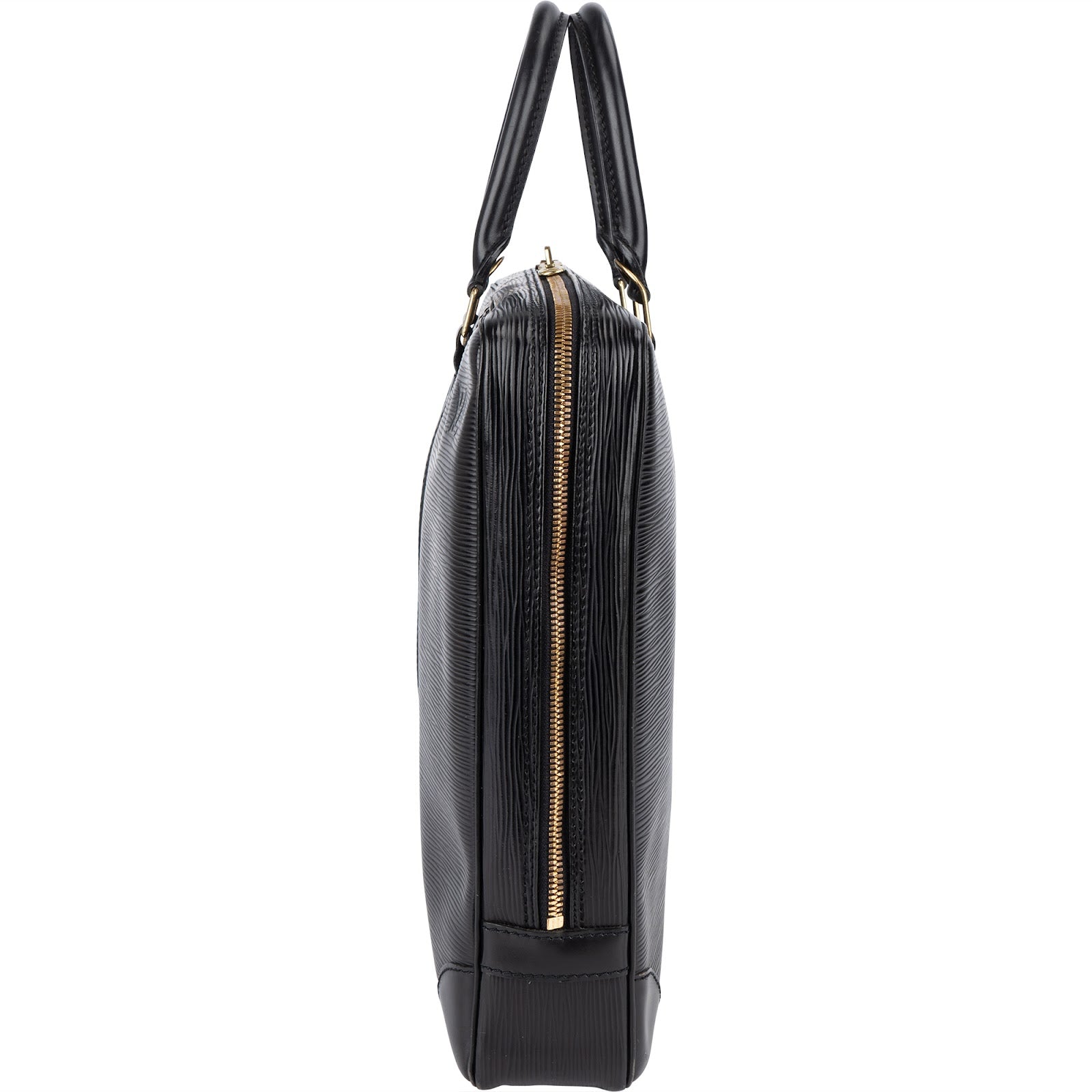 [🔄️B15 / F11] Louis Vuitton Noir Epi Leather Porte-Documents Voyage Handbag - vintageandkickz