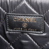 Chanel Black Quilted Lambskin Small CC Boy Clutch