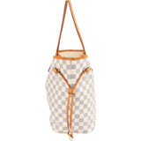 Louis Vuitton Monogram Damier Azur Canvas Neverfull MM Shoulder Bag