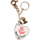 Chanel Porte Clefs Bonne Chance Herat Flower Pendant Key Ring Holder Bag Charm