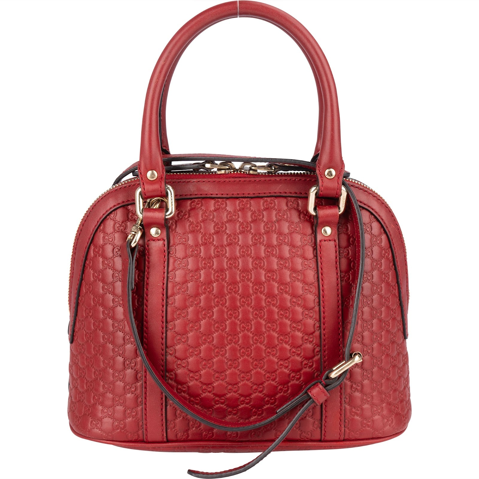 Gucci Microguccissima Leather Small Dome Satchel Handbag - vintageandkickz