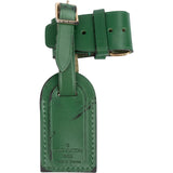[🔄️B21 / F43] Louis Vuitton Green Epi Leather Luggage Tag - vintageandkickz
