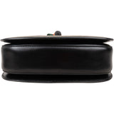 Gucci Black Leather Monogram Bamboo Top Handle 1947 Handbag