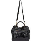 Miu Miu Quilted Vitello Shine Large Bowler Handbag