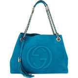 Gucci Suede Soho Chain Tote Shoulder Bag