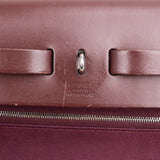 Hermès Classic Cotton Herbag 31 Maroon Zip Crossbody Handbag