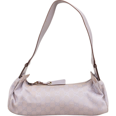 Gucci Monogram GG Canvas Baguette Shoulder Bag - vintageandkickz