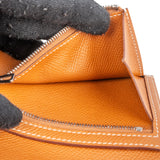 Hermès Gold Brown Epsom Leather H Béarn Compact Wallet