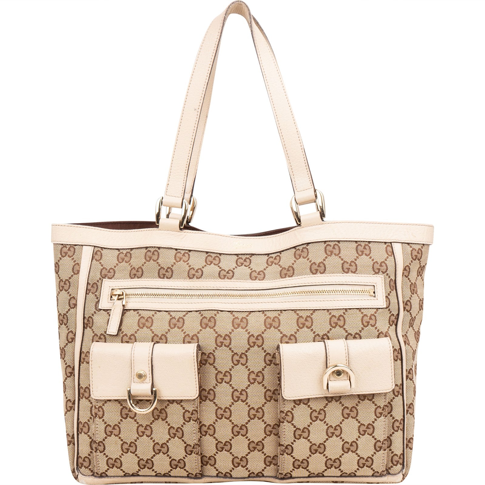 [🔄️B20 / F30] Gucci Monogram GG Canvas Abbey Tote Shoulder Bag - vintageandkickz