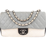 Chanel Quilted Tricolor Lambskin Single Flap Crossbody Bag - vintageandkickz
