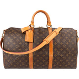 Louis Vuitton Monogram Canvas Keepall 50 Bandoulière Travel Bag