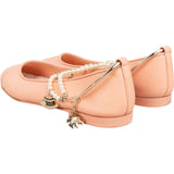 Chanel Lambskin Pearl Charm Strap Cap Toe Ballerina Flats (37,5)