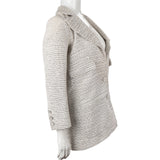 Chanel Sample White Tweed-Style Coat Jacket (FR 38 / DE 36)