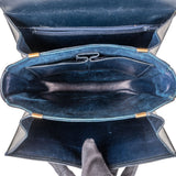 Celine Navy Boxcalf Leather Horse Carriage Triomphe Shoulder Bag