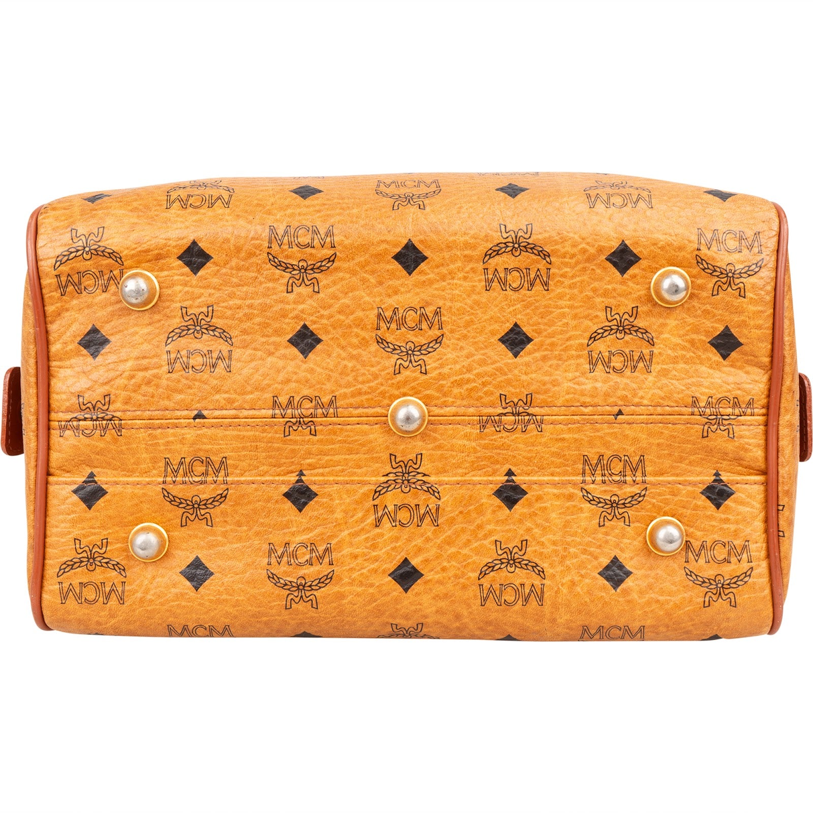 [🔄️B07 / F45] MCM Monogram Visetos Boston Bag Handbag - vintageandkickz