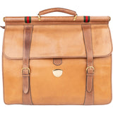 Gucci Leather Vintage Web Stripe Briefcase 55 Travel Bag
