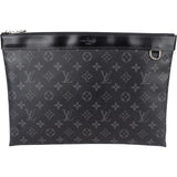 Louis Vuitton Canvas Monogram Eclipse Pochette Voyage MM Clutch
