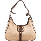 Salvatore Ferragamo Gancini Jacquard Shoulder Bag