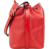 Louis Vuitton Red Epi Leather Sac Noé Petit Shoulder Bag