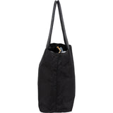 Prada Tessuto Nylon Patent Leather Handle Tote Shoulder Bag